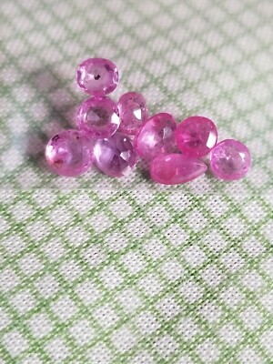 2.23 TCW Natural Rubies Unheated Untreated Mix Shapes Loose Gemstones