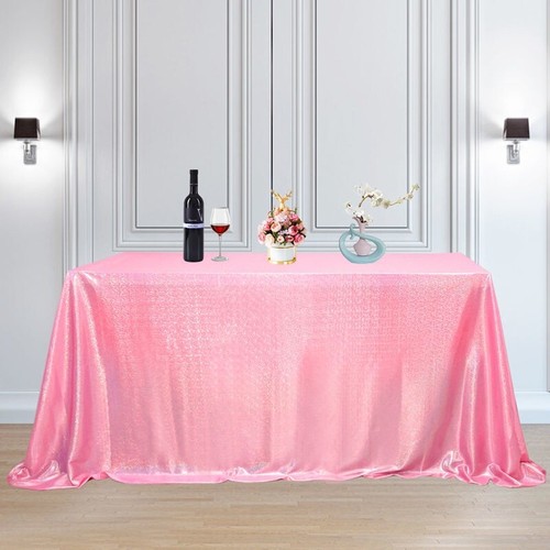 Sequin Table Cover Cloths Glitter Sparkly Iridescent Shimmer Party Decor Modern - Picture 6 of 21