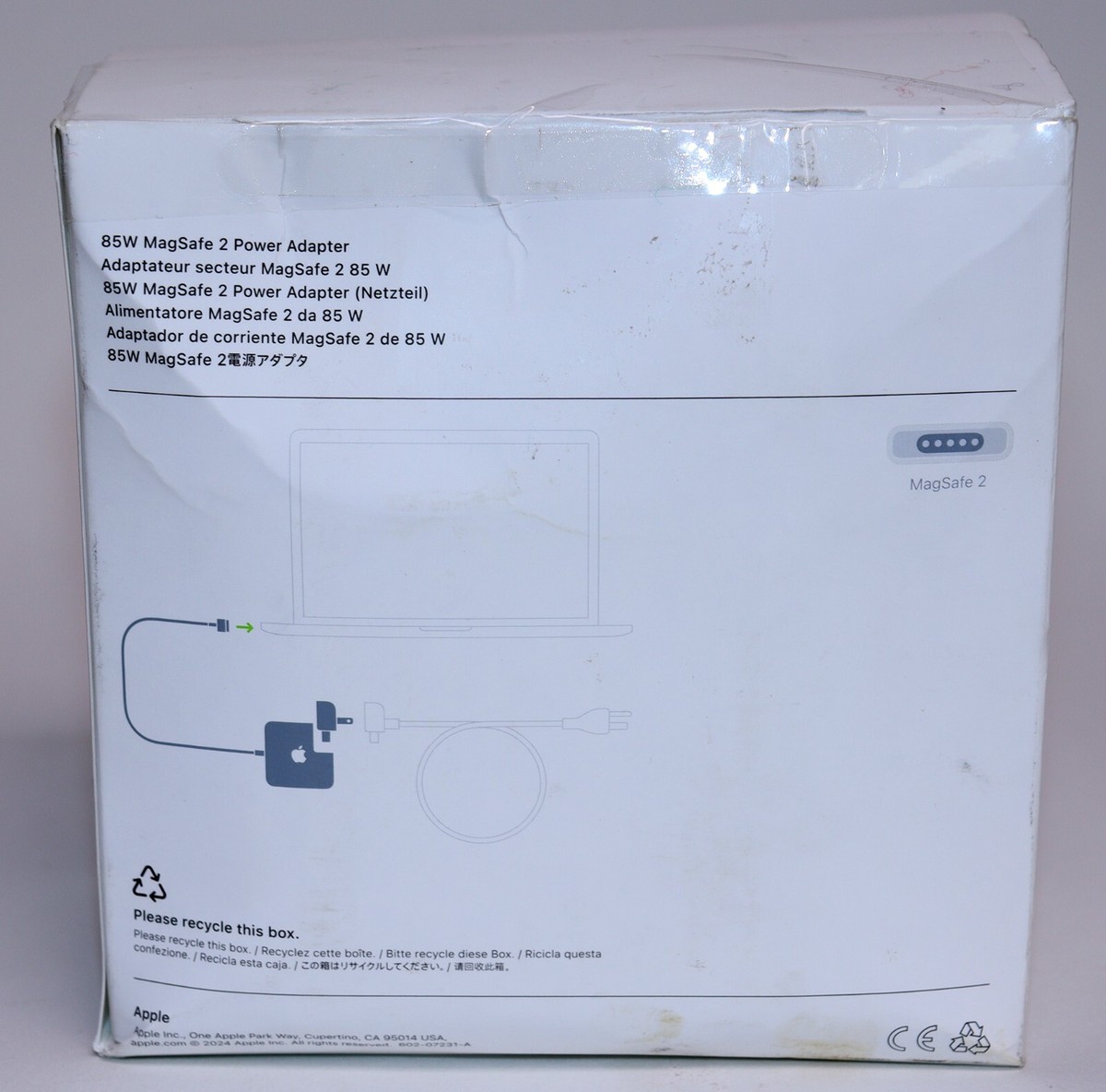 Apple 85W Magsafe 2 Power Adapter MYH83LL/A - White - Genuine