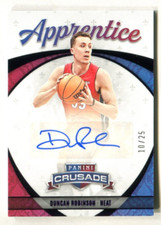 2021-22  Excalibur Apprentice Signatures Purple Duncan Robinson 10/25 A39 203