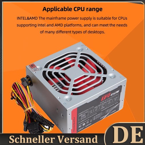 Computer-Netzteil 200 W ATX-Netzteil Peak 450 W 4Pin 2 SATA für Desktop-PC DE