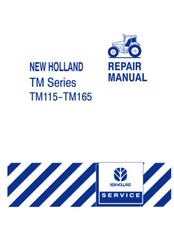 New Holland Tm115,tm165,tm125,tm135,tm150 Tractor Service Manual Repair Book