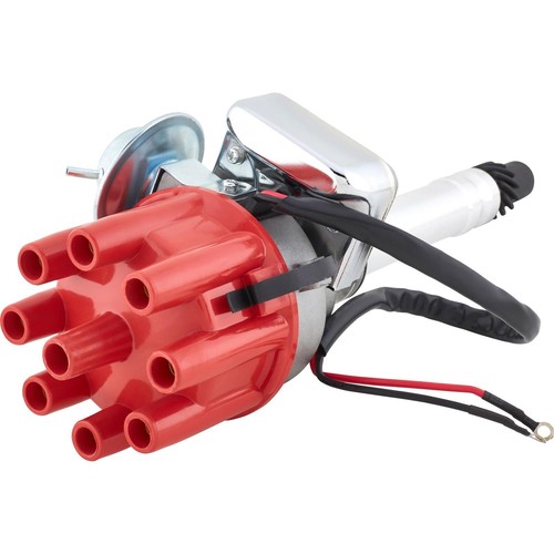 HEI Distributor, Female Cap, Red, fits Small Block Chevy - Picture 3 of 8