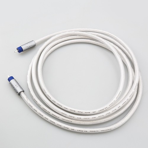 HI-End Pure Silver Coaxial Cable RCA Connector Digital Cable 1.5m NEW - Picture 3 of 8