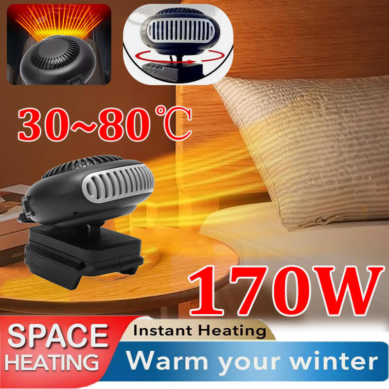 Space Heater 170W 18V Battery Powered Electric Heater Fan For BL15 BL1820 BL1840-image