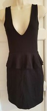 ZARA TRAFALUC LADIES MEDIUM BLACK SLEEVELSS STRETCH DRESS D2