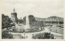 Mannheim Friedrichsplatz Wasserturm Brunnen Historische Ansichtskarte