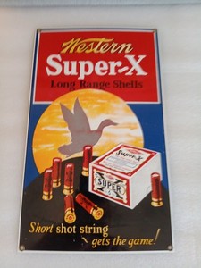 PORCELAIN SIGN WESTERN SUPER X LONG RANGE SHELLS