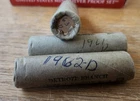 3 Roosevelt dime bank rolls 90% silver 1961