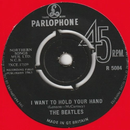 7" - Beatles - I Want To Hold Your Hand - Parlophone - R 5084 #4