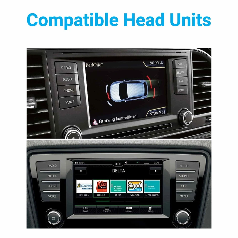 Seat Skoda Volkswagen Reverse Camera Kit With 12 Pin Cable Wire Harness - Image 3 of 4