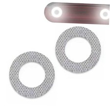 Car Reflective Stickers, Rear Bumper Tail Light Decorative Decals, 2 PCS White