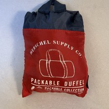 Herschel Supply Borsone Imballabile Ripstop Rosso Blu Leggero da Viaggio