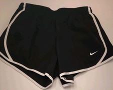 Nike Girls Dri-FIT Training Shorts, M, Black w/inner Brief, Mesh Side Inserts