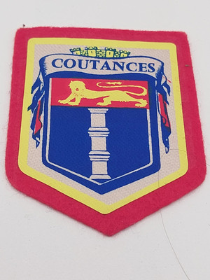 Aufnäher Städte Coutances Konturen rot 