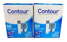 100 Contour Glucose Test Strips~7080G~Exp~12/31/25~$32.99~Free Ship