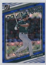2022 Panini Donruss Dominators Blue 66/249 Matt Olson #D-6 1i72