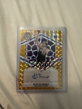 2023-2024 Panini Mosaic Scripts Filip Petrusev Gold /10 Rookie Auto