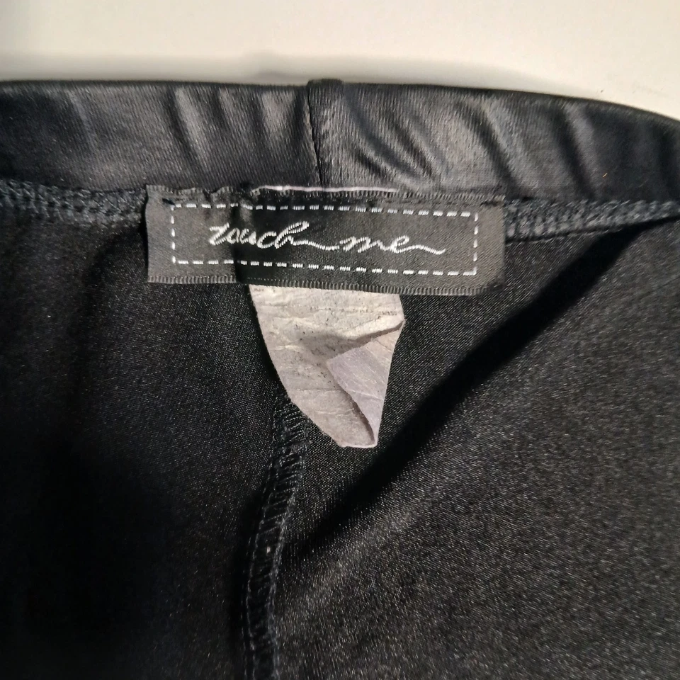 Leggings Touch Me Wet Look Imitación Cuero Tirantes/Garter Talla MEDIANA Foto 4 de 4
