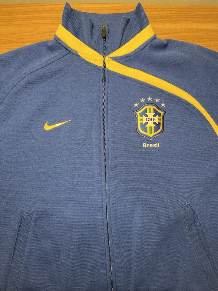 Nike 2008/09 Brasil/Brasil Chaqueta de Pista De Colección Fútbol Y2K Hope Talla L Foto 3 de 4