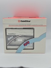 Open Box Vintage NOS GoldStar Cassette Player Walkman THR-206 Complete in Box