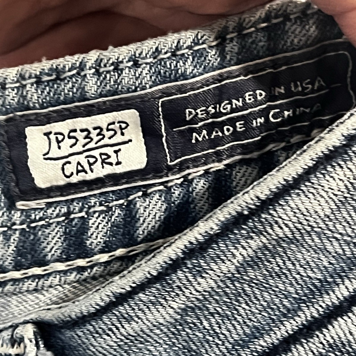 Miss Me Jeans Capri Women’s 25 JP5335P Embellished Distressed READ! View 6