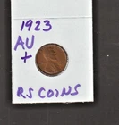 1923   AU+  LINCOLN  CENT  ~CHOICE ALMOST UNCIRCULATED~  RS COINS #56V FREE SHIP