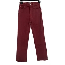 Hudson jeans coated Noa high rise straight crop brown size 23