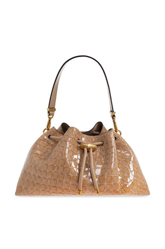 Jimmy Choo Cinch Brown Leather Shoulder Bag New & Authentic