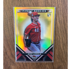 Topps 2022 Finest Rookies Design Variation Nick Lodolo Reds FRD-NL Gold /50 RC