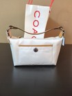 Coach Hamilton F41414 Satin White (cream) Bag w/Tan Trim Nwt