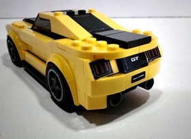 Custom Yellow/Black Ford Mustang GT - This is a modified LEGO 75871 Speed Champi
