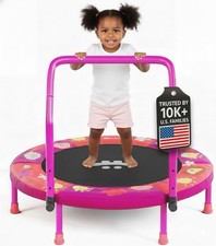   36'' Mini Trampoline for Toddlers 1-6, Foldable Mini Indoor Trampoline for ...