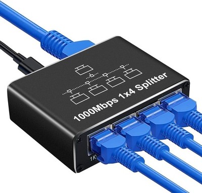 Ethernet Splitter 1 Auf 4 - 1000Mbps Gigabit Switch für effiziente Netzwerke