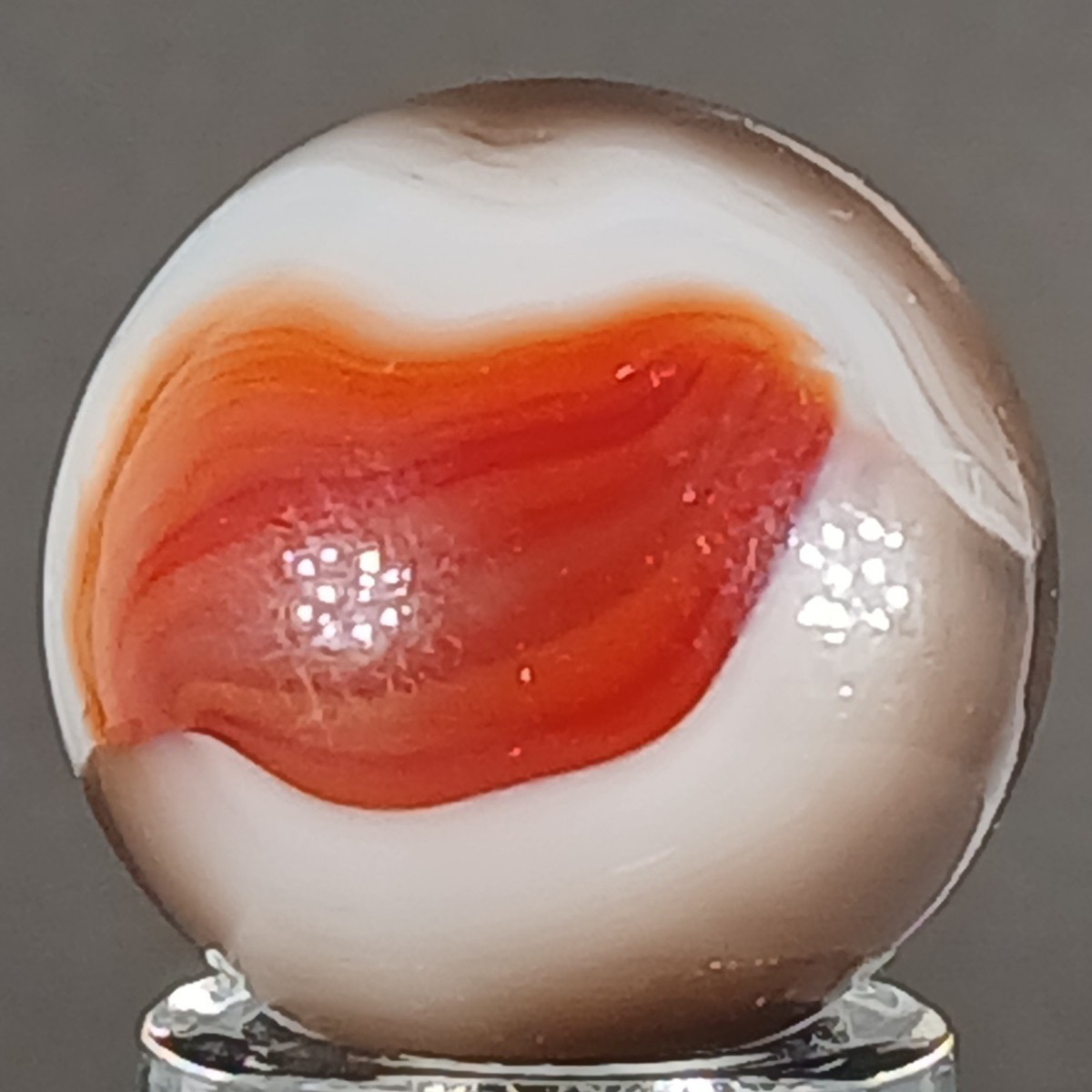 Vintage Vitro All-Red Marble .62 Inches Near-Mint Condition