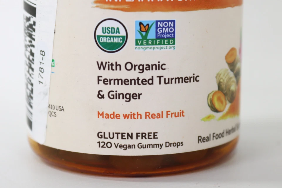 MyKind Organics Cúrcuma Respuesta Inflamatoria Gomosa 120 Vegano Exp 11/30/2025 Foto 4 de 4