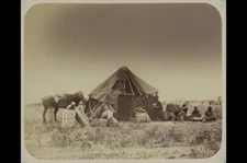 Photo:Central Asia,Kyrgyz,traveling,kibitka,yurt,camel,c1865