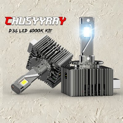 A Pair 90W 9000LM LED Headlight D3S D3R 6000K Replace HID Conversion Lamp