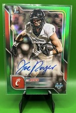 Joe Royer 2025 Bowman cromo universidad refractor verde primer auto #/99 autógrafo