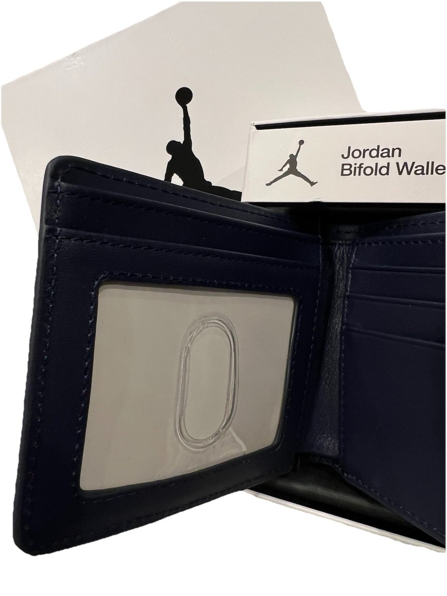 NEW NIKE AIR JORDAN MEN'S BI-FOLD LEATHER WALLET CARD MONEY ID