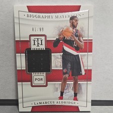 SEE VIDEO #81/99!! 2021-22 Panini National Treasures Biography LaMarcus Aldridge
