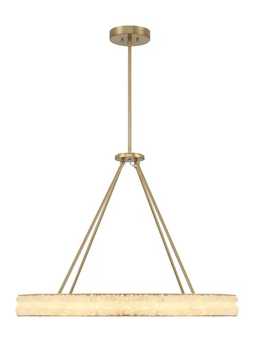 Minka Lavery 3888-L Divinely 37"W LED Crystal Ring Chandelier - Celeste Brass - Picture 6 of 8