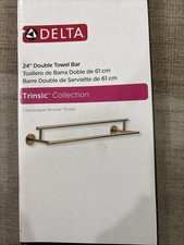 Delta Trinsic 24-in double Champagne Bronze Wall Mount Double Towel Bar