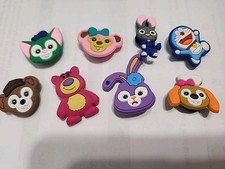 Disney Croc Charms Set Of 8  Duffy The Bear ,Rabbits, Lotso Bear