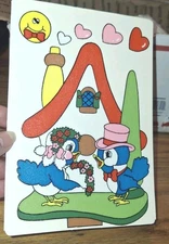 Vintage Stickers,blue Birds House Big Uni Tek 1 Sheet,(hangr)