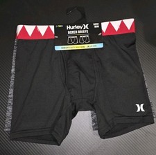 New HURLEY Boys Medium Performance Boxer Briefs 2 Pack Black / Grey