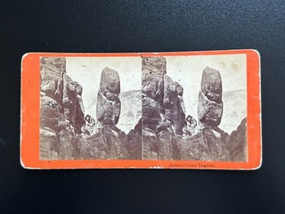 Antique Vintage AGASSIZ COLUMN YOSEMITE CALIFORNIA Stereoview Photograph