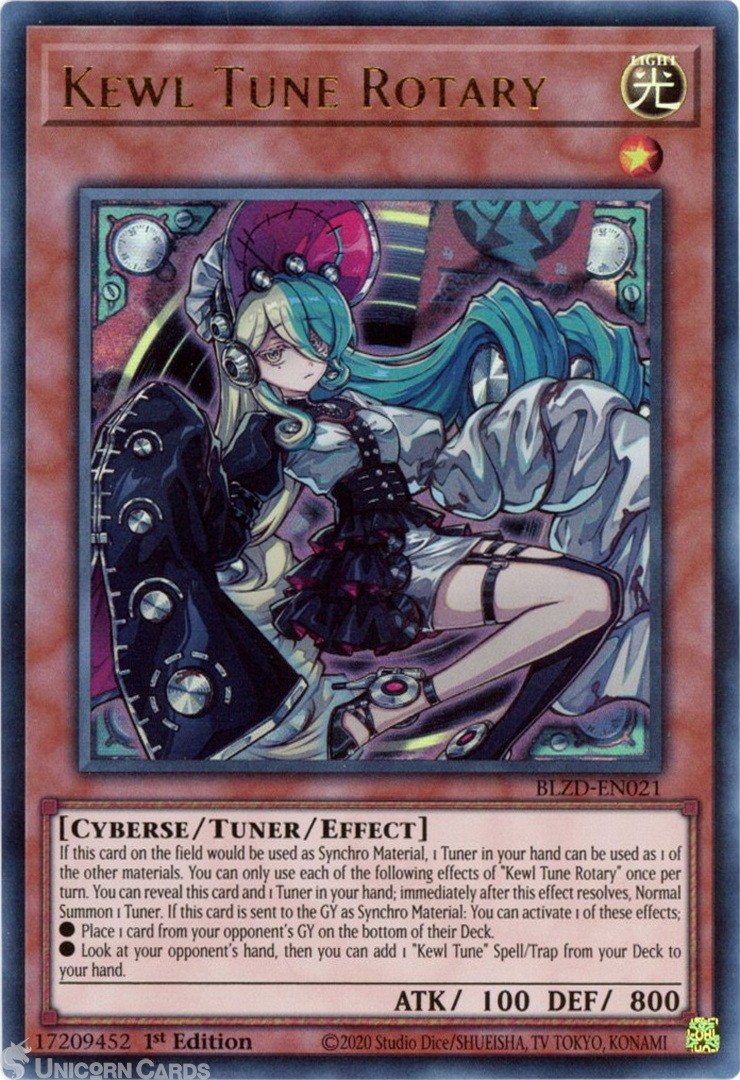BLZD-EN021 Kewl Tune Rotary : Ultra Rare 1st Edition Mint YuGiOh Card