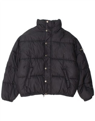 Lotto Herren wattierte Jacke mit Kapuze Loose Fit UK 36/38 Small schwarz Nylon XI06