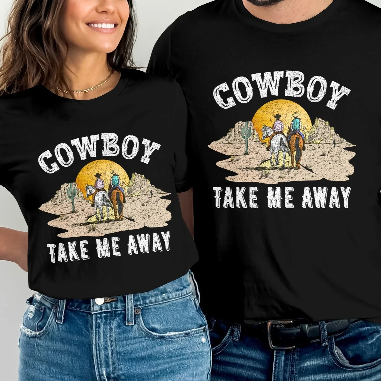 The Cowboy Tee: Comfortable Unisex Short Sleeve Round Neck Casual & Comfy TShirt
